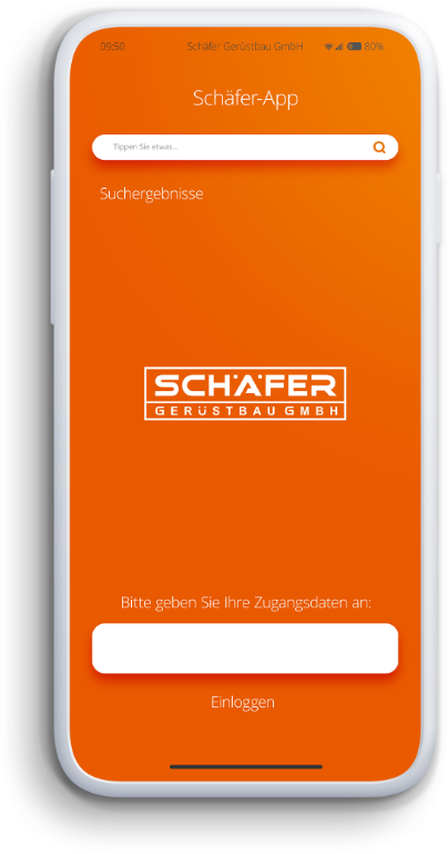 Gerüstbau-App von Schäfer Gerüstbau